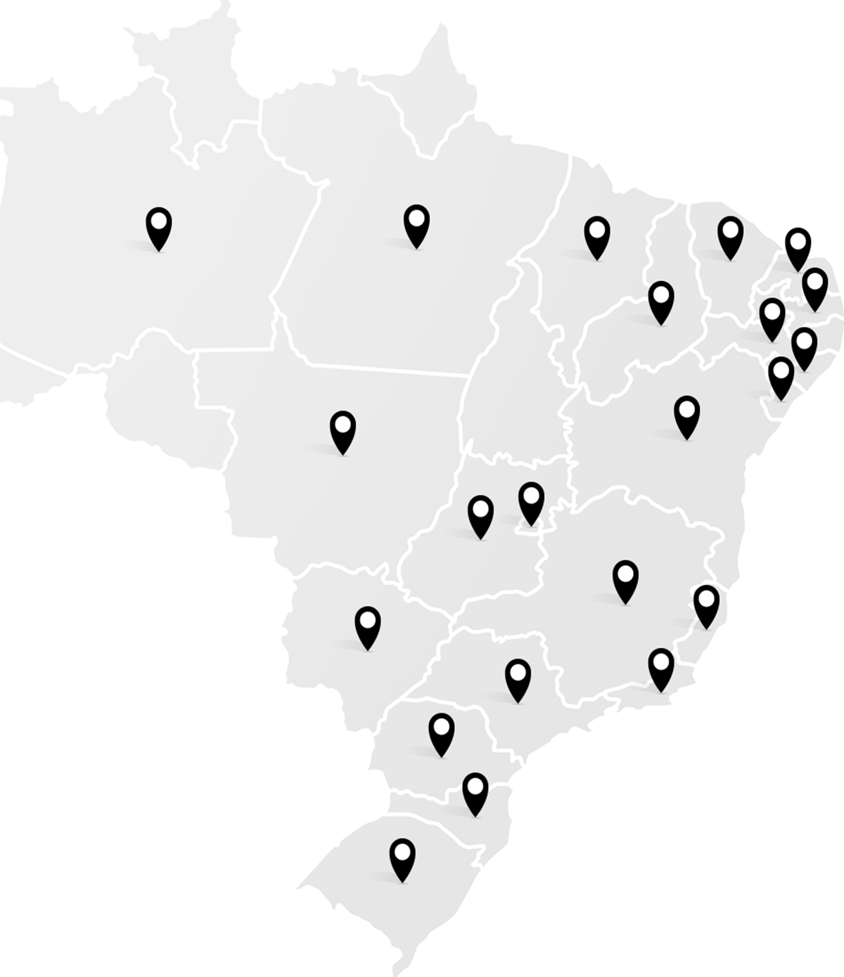 TRABALHAMOS COM UMA EQUIPE PRÓPRIA DE ASSISTÊNCIA TÉCNICA COM ESTRUTURA EM TODO BRASIL